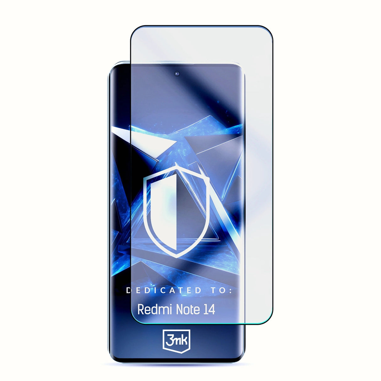 Hærdet glas 3mk HardGlass Max Lite Black til Xiaomi Redmi Note 14 5G