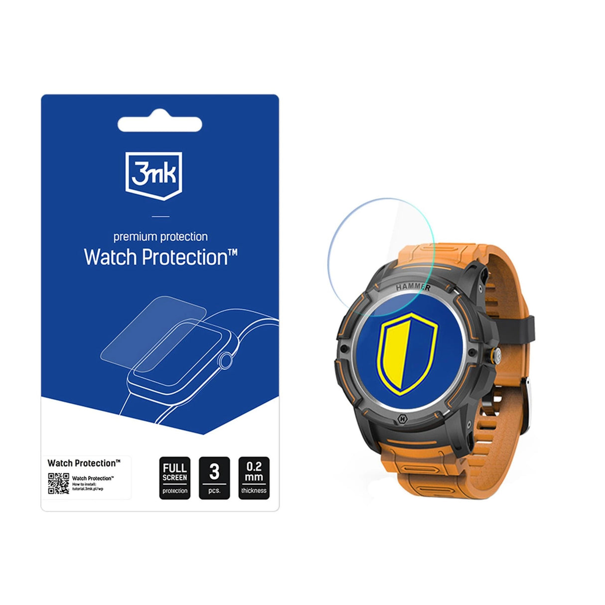 Smartwatch skærmbeskytter Glas 3mk Watch Protection FleksibelGlas til Hammer Watch