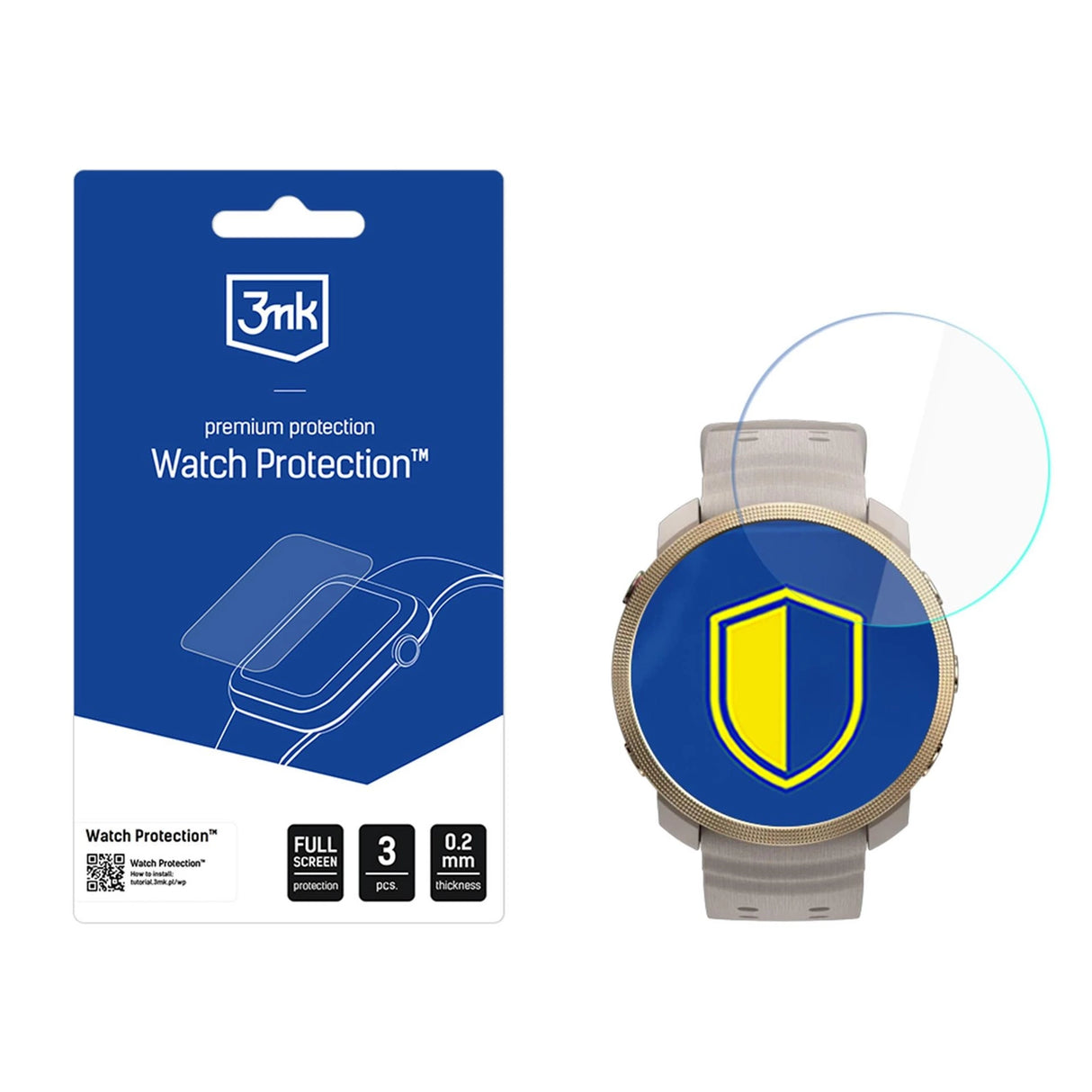 Hybridglas 3mk Watch Protection FlexibleGlass til Polar Vantage M3