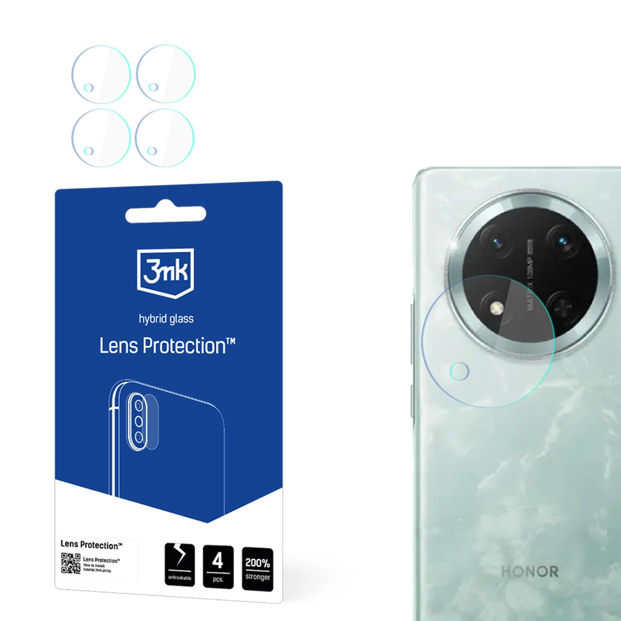 Hybridglas til kameraobjektiv 3mk Linsbeskyttelse til Honor Magic7 Lite