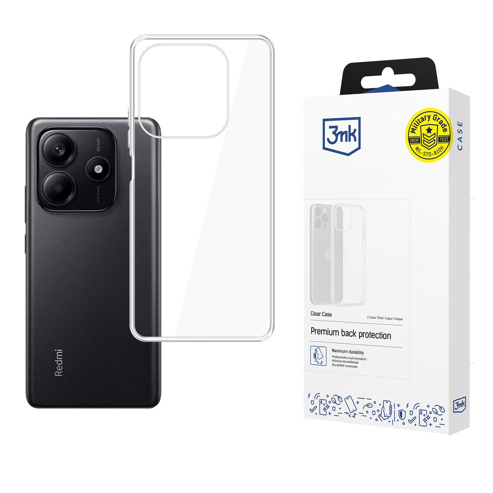 3mk Clear Case til Xiaomi Redmi Note 14 5G - gennemsigtig