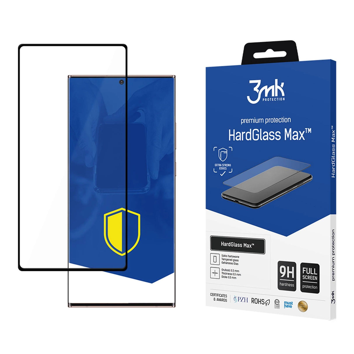 Hærdet glas 3mk HardGlass Max Fingerprint til Samsung Galaxy Note 20 Ultra 5G