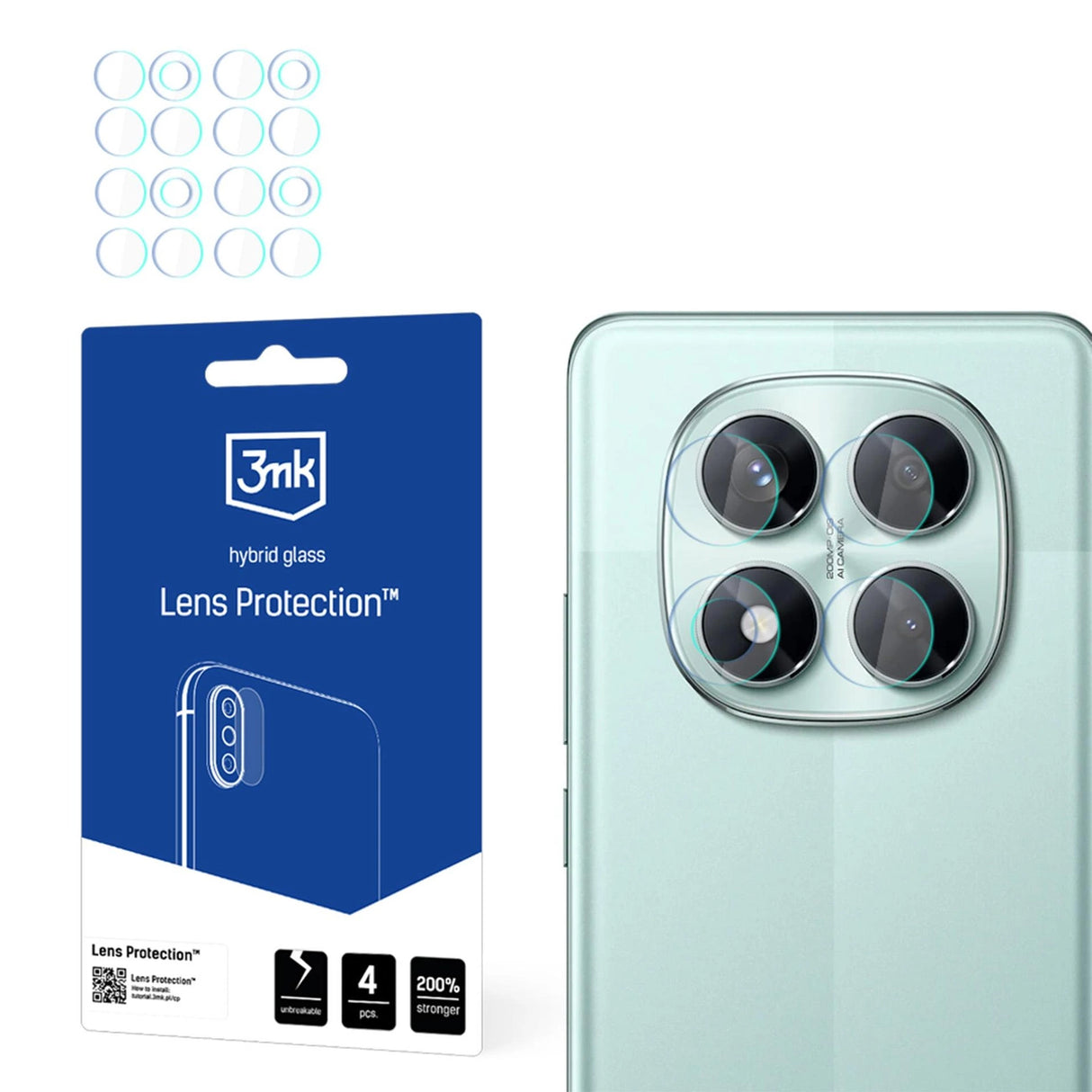 Hybridglas til kameraobjektiv 3mk Linsbeskyttelse til Xiaomi Redmi Note 14 Pro