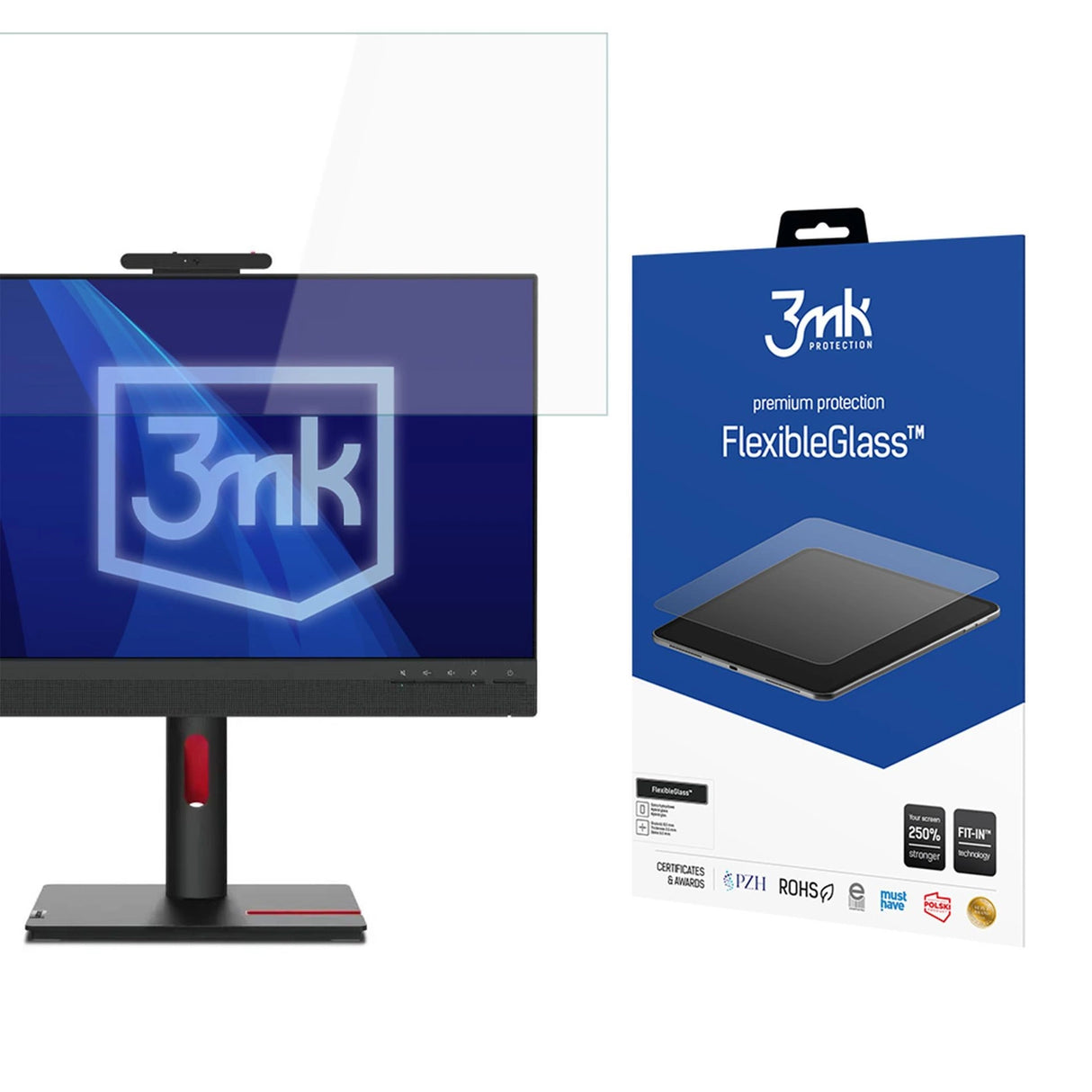 Hybridglas 3mk FlexibleGlass på ThinkCentre Tiny-In-One 24 Gen 5 - op til 25"