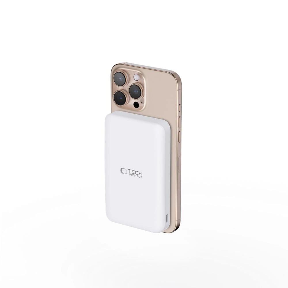 Powerbank Tech-Protect PB24 LifeMag QI2 MagSafe 10000 mAh - hvid