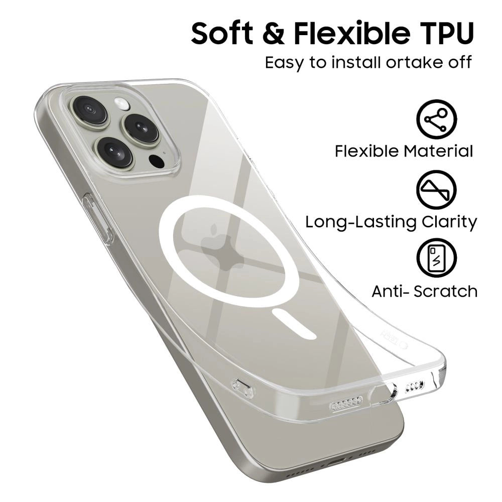 Tech-Protect FlexAir MagSafe Case til iPhone 15 Pro Max - klar