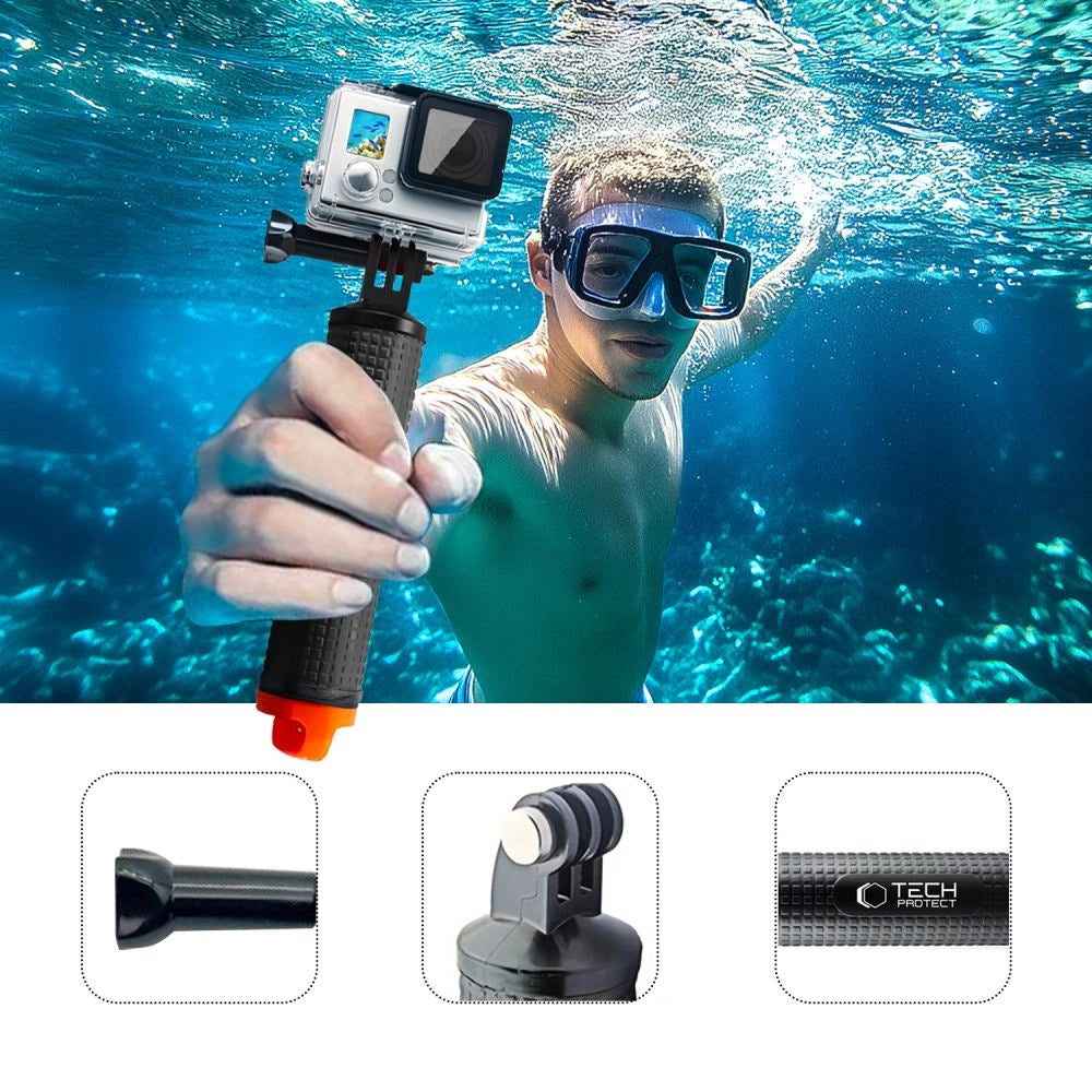Tech-Protect GA100 håndgreb til GoPro / DJI - sort