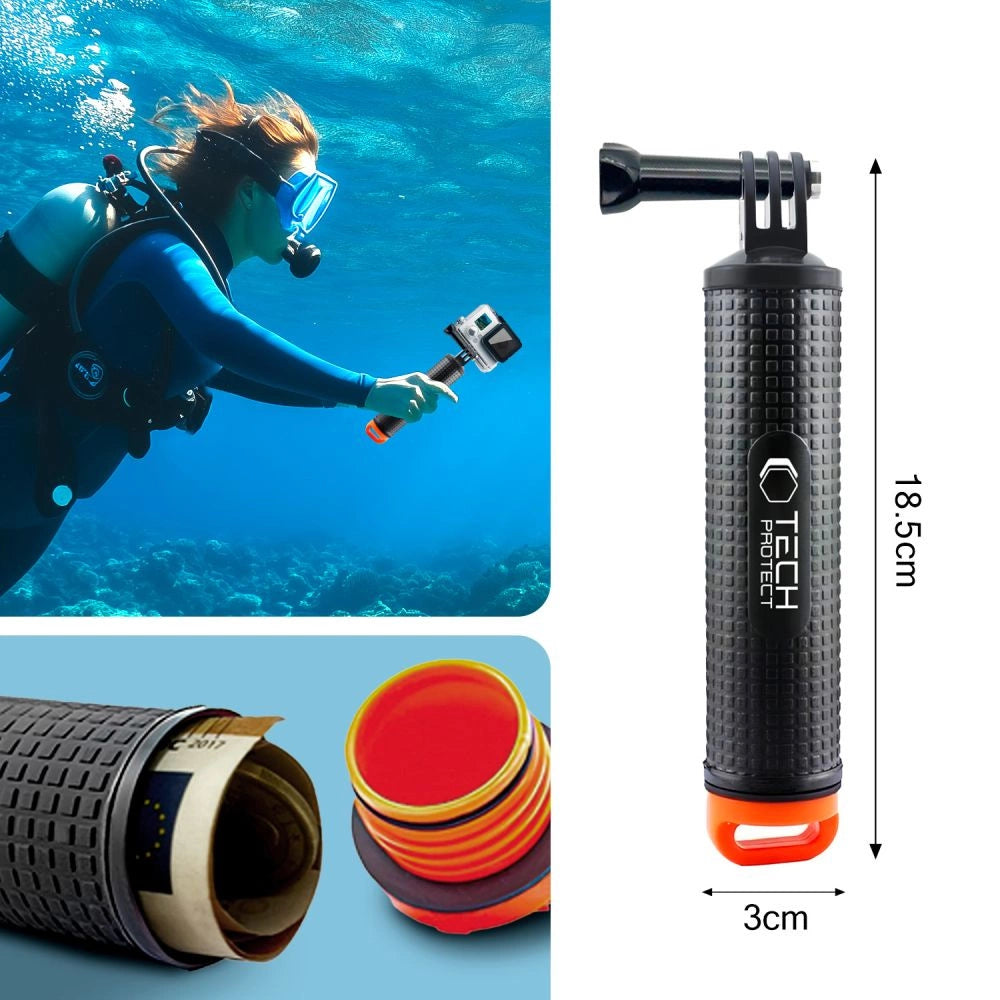 Tech-Protect GA100 håndgreb til GoPro / DJI - sort