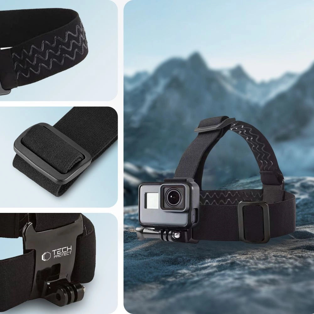 Tech-Protect GA100 Head Mount til GoPro / DJI - sort