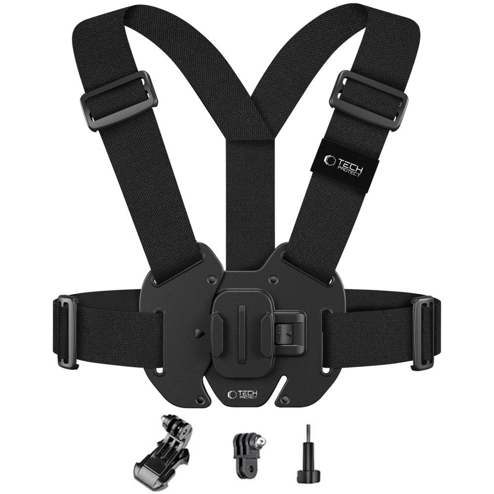 Tech-Protect GA100 Chest Mount til GoPro / DJI - sort