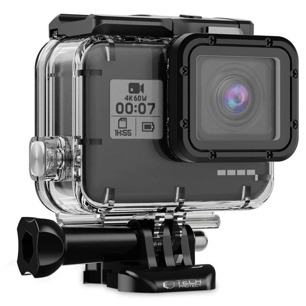 Tech-Protect GA200 vandtæt kuffert til GoPro Hero 5 / 6 / 7 - gennemsigtigt