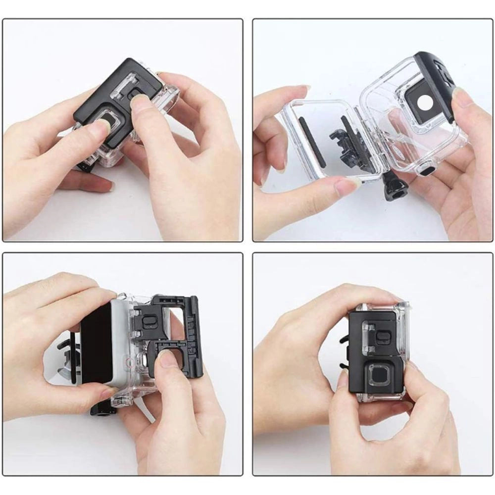 Tech-Protect GA200 vandtæt kuffert til GoPro Hero 5 / 6 / 7 - gennemsigtigt
