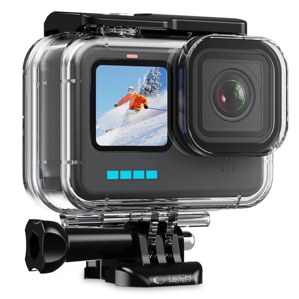 Tech-Protect GA200 vandtæt kuffert til GoPro Hero 9 / 10 / 11 / 12 - gennemsigtig