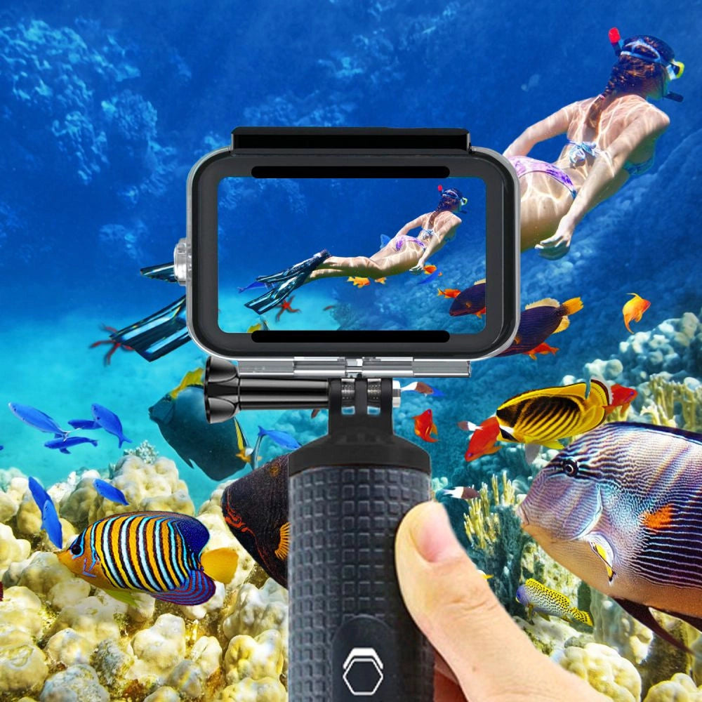 Tech-Protect GA200 vandtæt kuffert til GoPro Hero 9 / 10 / 11 / 12 - gennemsigtig