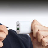 SBS TETRPD20W 20W USB-A USB-C Wall Charger med Power Delivery - hvid