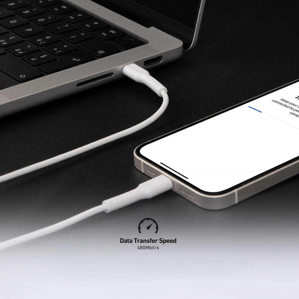 SBS TECABLETCC10W USB-C-kabel - USB-C-strømforsyning 25W 1 m - hvid