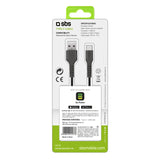 SBS TECLEMICROC15K USB-A - USB-C Kabel 1,5 m - sort