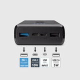 Hurtig opladning: 20.000 mAh, 2 USB'er sort