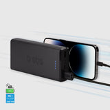 Hurtig opladning: 20.000 mAh, 2 USB'er sort