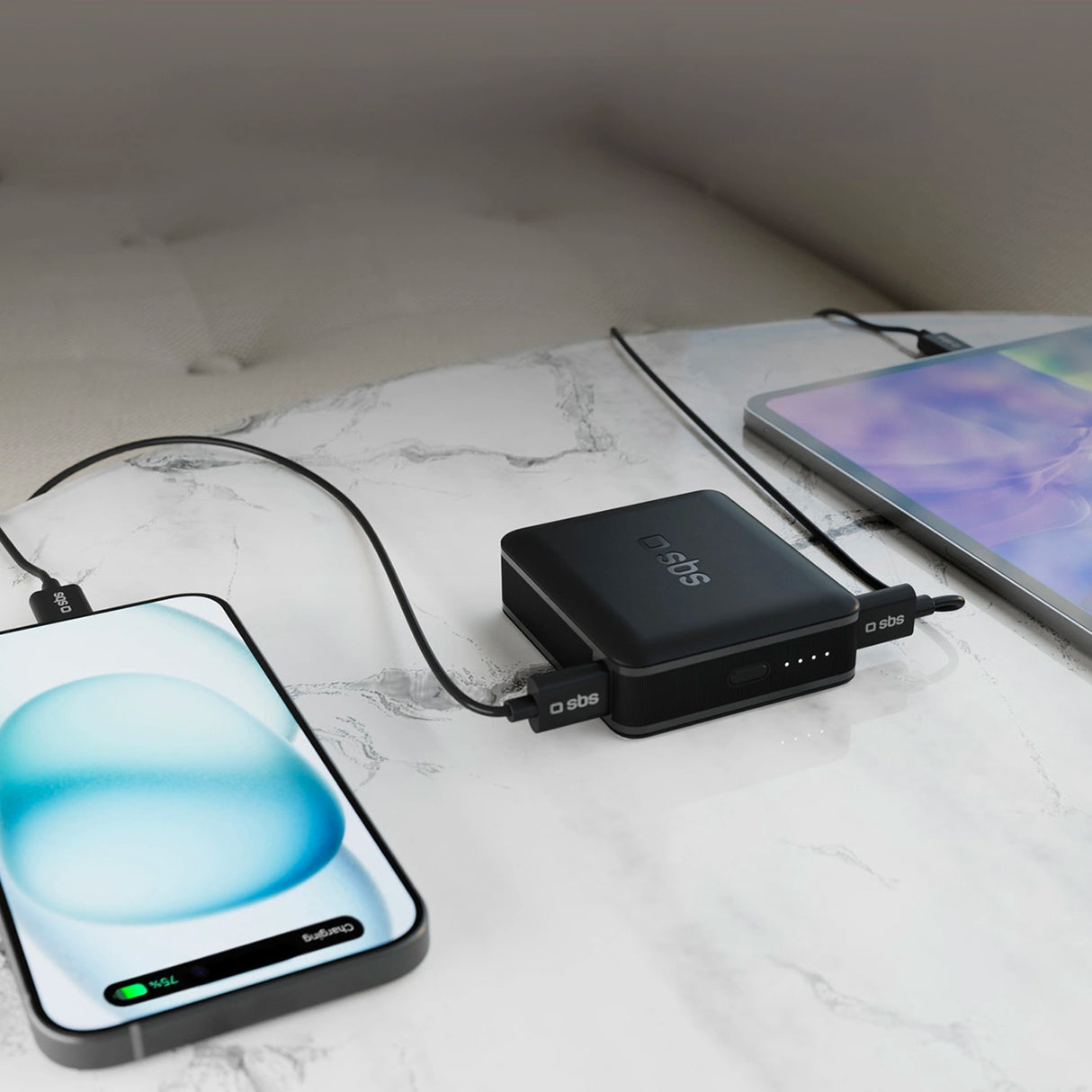 Powerbank SBS TEBB10000HDPD20K 10000 mAh med Power Delivery - sort