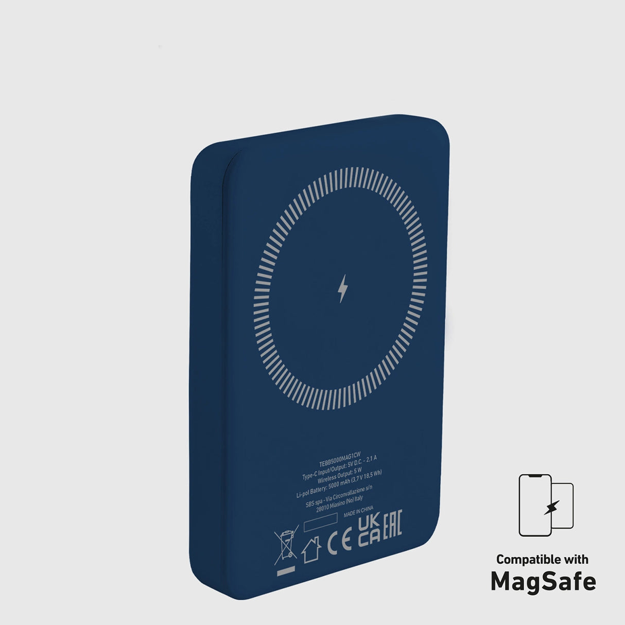 Powerbank SBS TEBB5000MAG1CB 5000 mAh kompatibel med MagSafe - blå
