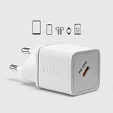 SBS TETRGAN1C20W 20W GaN Wall Charger med Power Delivery - hvid