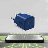 SBS TETRGAN1C20B 20W GaN Wall Charger med Power Delivery - Blå