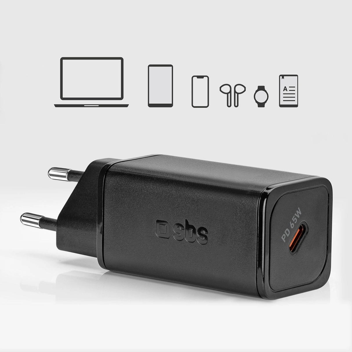 SBS TETRGAN1C65W 65W GaN Power Delivery Charger - sort
