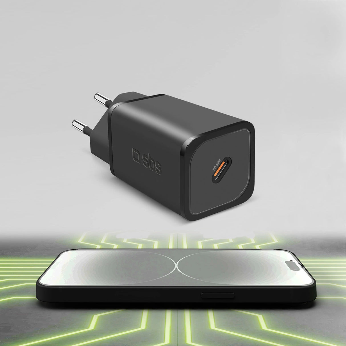 SBS TETRGAN1C65W 65W GaN Power Delivery Charger - sort