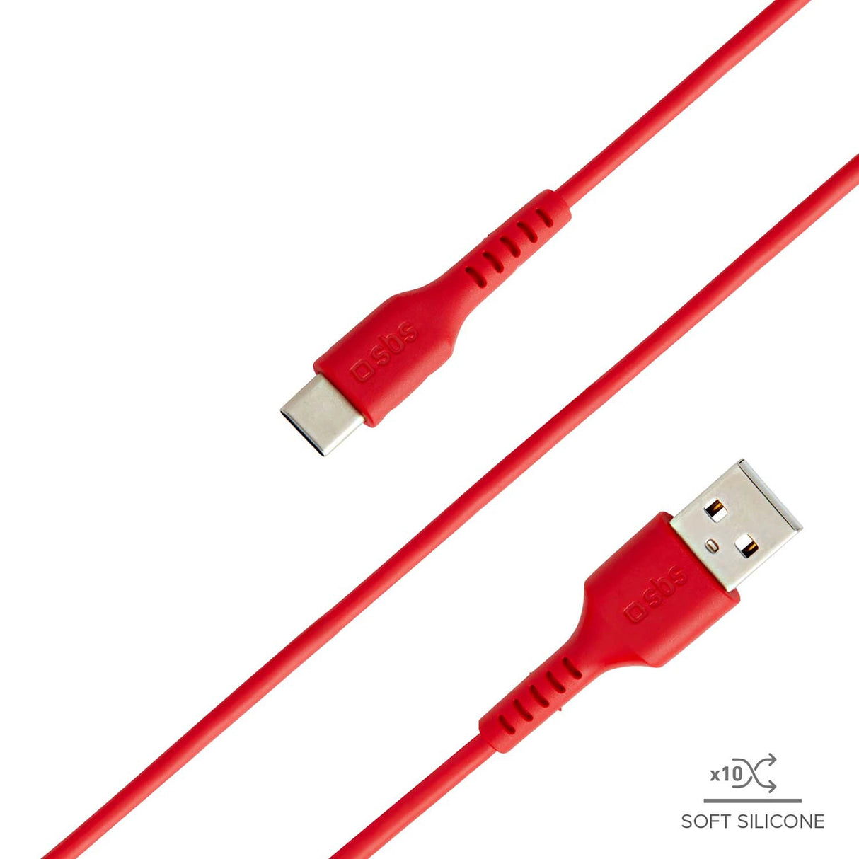 SBS TECLEMICROC15R USB-A - USB-C Kabel 1,5 m - Rød