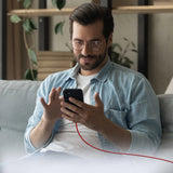 SBS TECABLETISSUETCCR USB-C - USB-C 1,5 m 60W flæsket kabel - rød