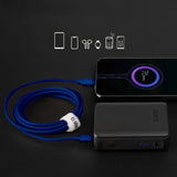 SBS TECABLETISSUETCCB USB-C - USB-C 1,5 m 60W flettet kabel - blå