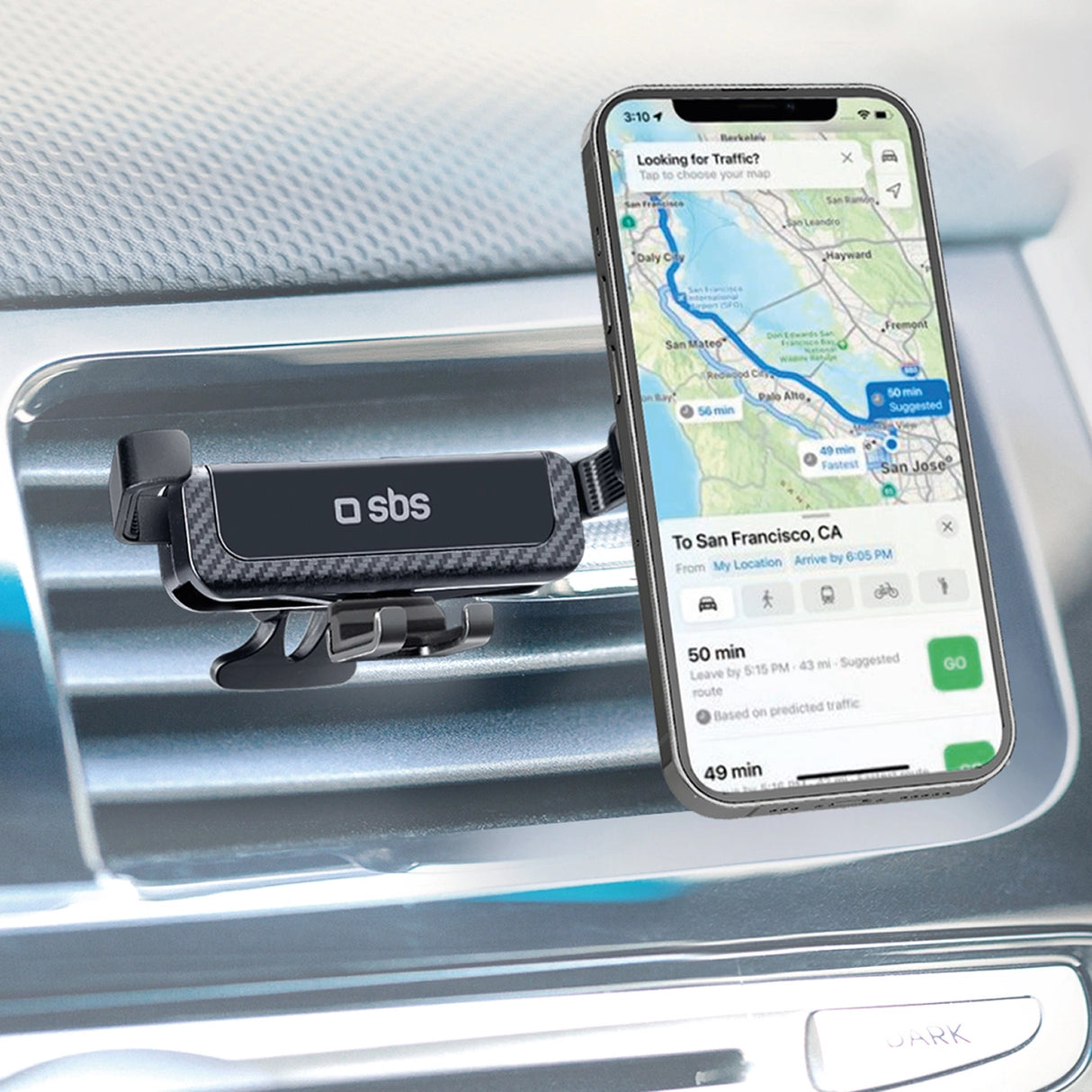 SBS TESUPGRAVSTD tyngdekraft smartphone holder - sort