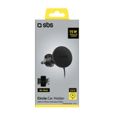 Smartphone holder med infusionsoplader SBS TESUPPMAG15WVENT kompatibel med MagSafe - sort