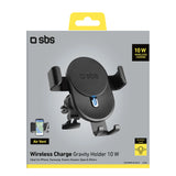 Smartphone holder med induktiv oplader SBS TESUPWIR10CLIPSTG 10W - sort