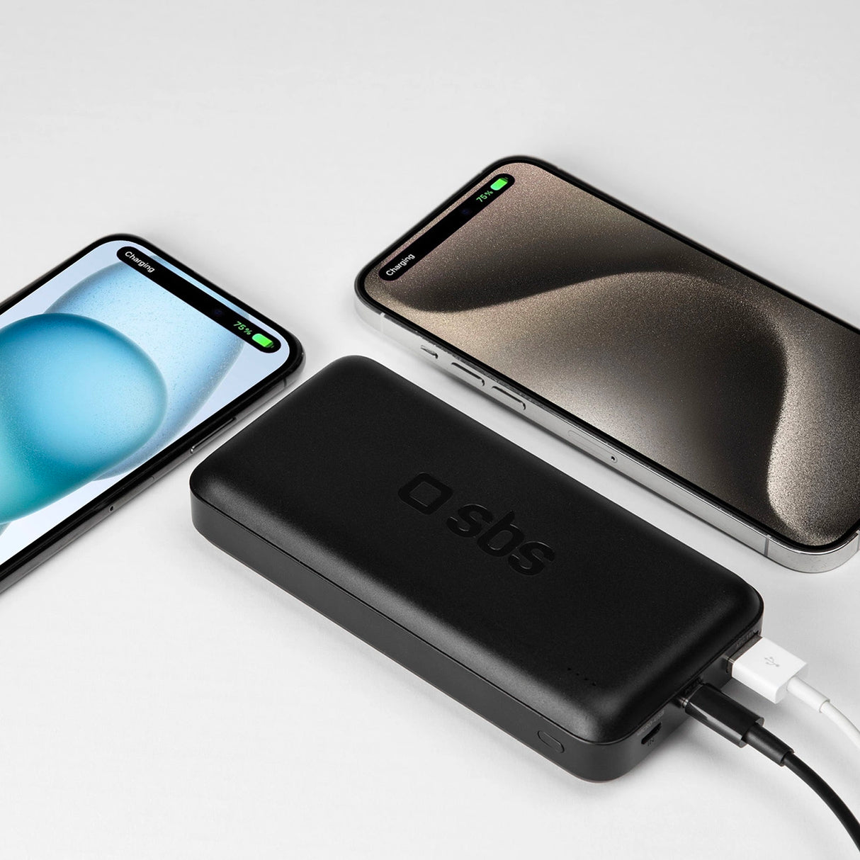 Powerbank SBS TTBB20000PD20K 20000 mAh 20W PD USB-C, USB-A, Micro-USB - sort