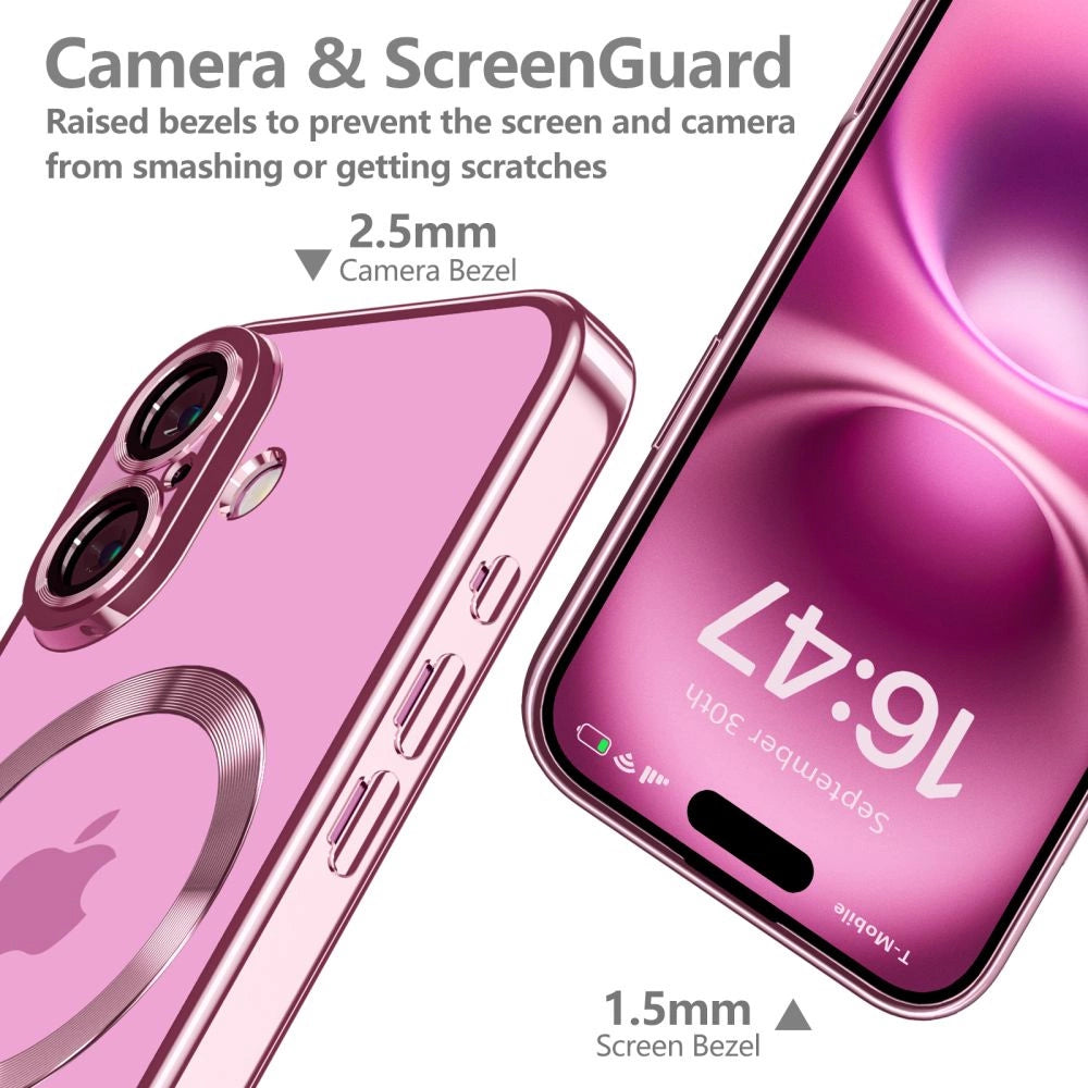 Tech-Protect MagFlex MagSafena iPhone 16 Case - Klar / Pink