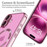 Tech-Protect MagFlex MagSafena iPhone 16 Case - Klar / Pink