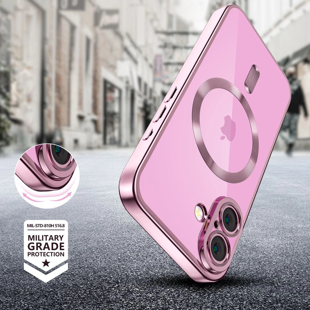 Tech-Protect MagFlex MagSafena iPhone 16 Case - Klar / Pink
