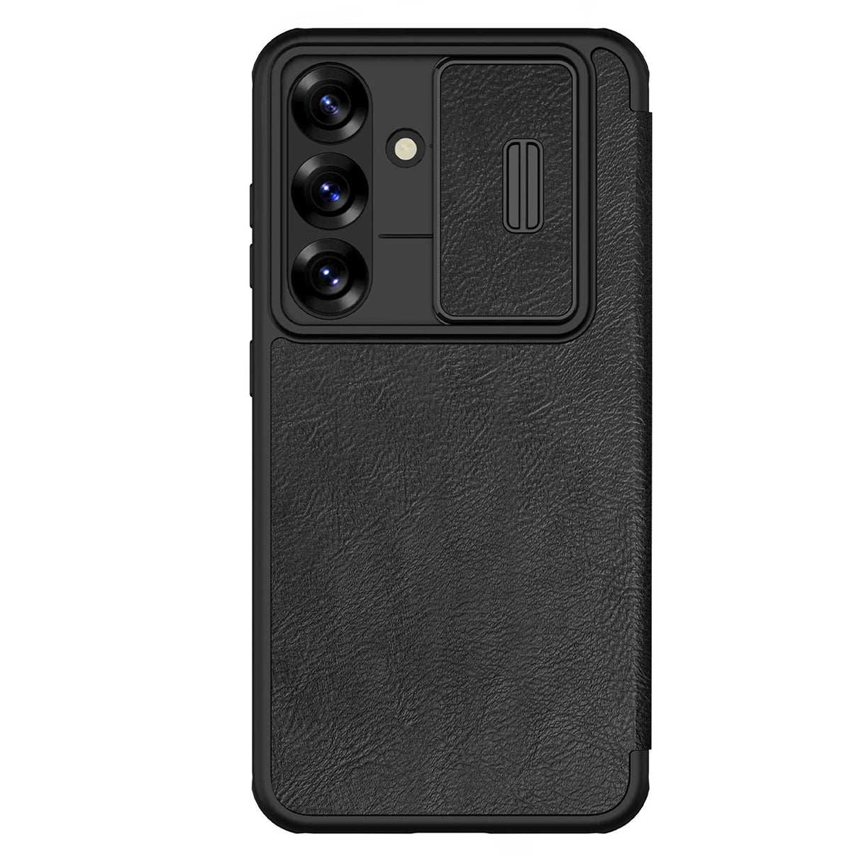 Nillkin Qin Pro Case til Samsung Galaxy S25 med Flip og Camera Cover - sort
