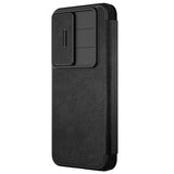 Nillkin Qin Pro Case til Samsung Galaxy S25 med Flip og Camera Cover - sort