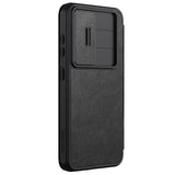 Nillkin Qin Pro Case til Samsung Galaxy S25 med Flip og Camera Cover - sort
