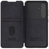 Nillkin Qin Pro Case til Samsung Galaxy S25 med Flip og Camera Cover - sort