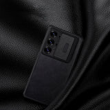 Nillkin Qin Pro Case til Samsung Galaxy S25 Ultra med Flip og Camera Cover - sort