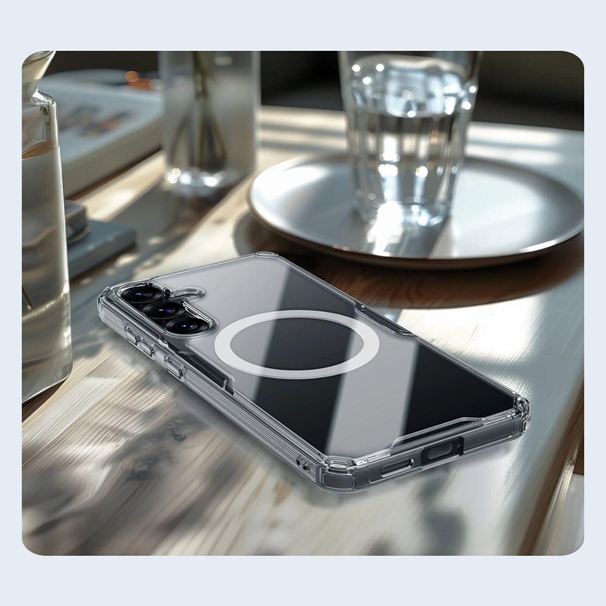 Nillkin Nature TPU Pro Magnetic Case med MagSafe til Samsung S25 - hvid