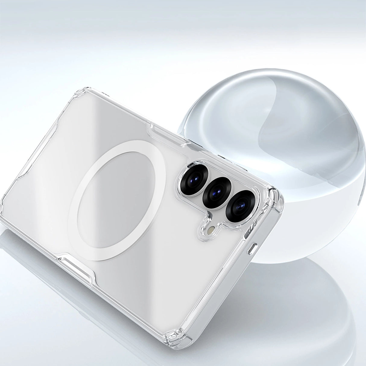 Nillkin Nature TPU Pro Magnetic Case med MagSafe til Samsung S25+ - hvid