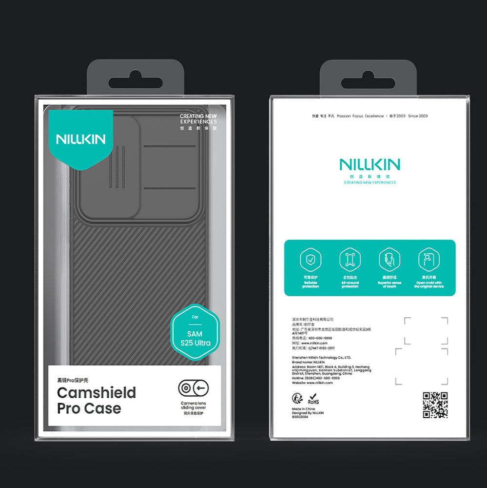 Nillkin CamShield Pro Case for Samsung S25 Ultra with Camera Cover - Black