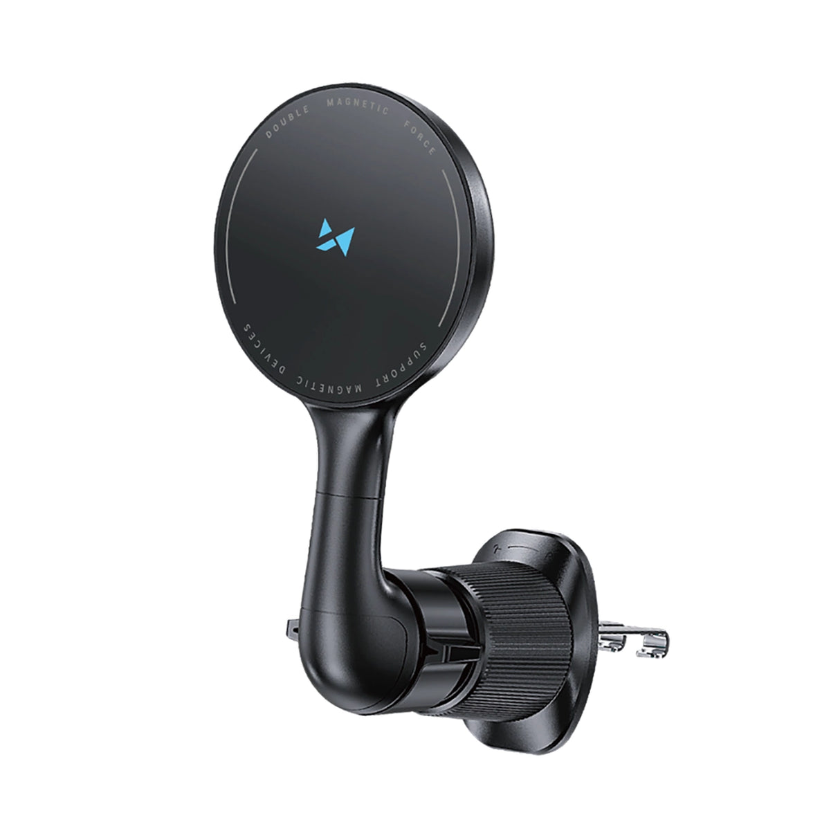 Wozinsky WCT5-6S4Y Bilholder med Qi/MagSafe 15W induktiv oplader til luftventilation - sort