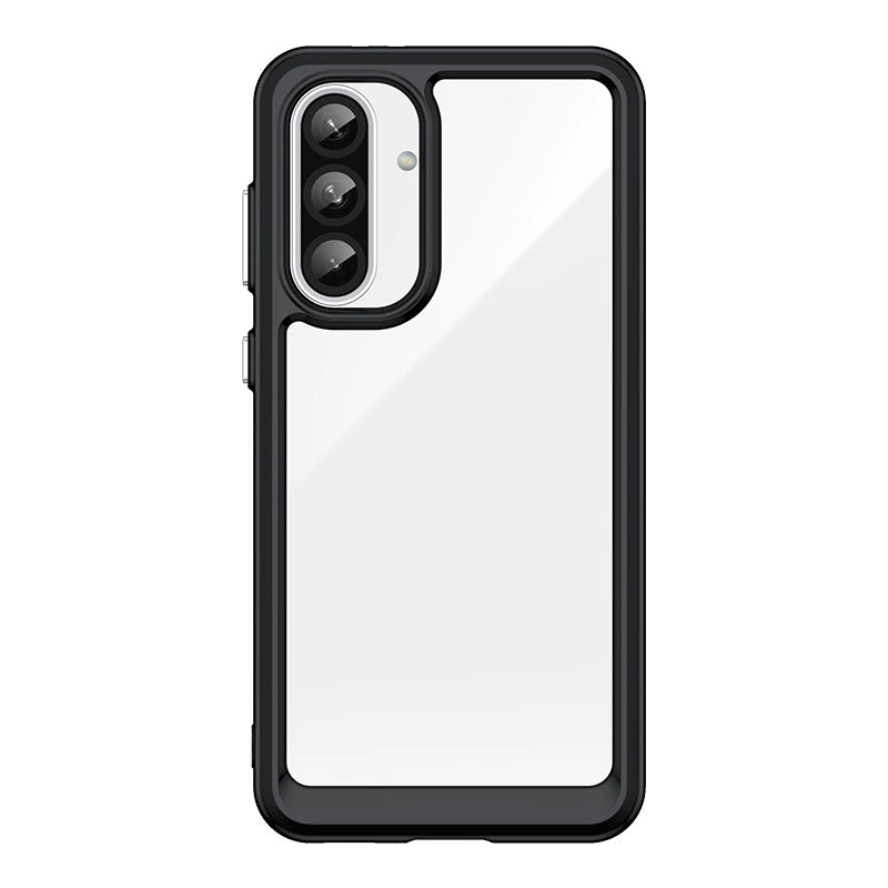 Udendørs rumkasse til Samsung Galaxy A36 Cover med fleksibel ramme - sort