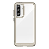 Outer Space Case for Samsung Galaxy A36 Cover med Flexible Frame - Halvt gennemsigtigt, sort